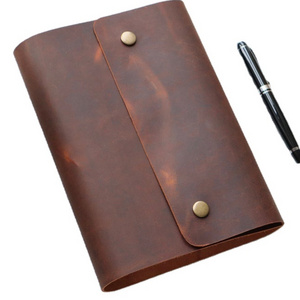 Antique Handmade genuine Leather Cover Journal with ring binder Notebook Travel Diary sketch book Unlined Handmade Paper