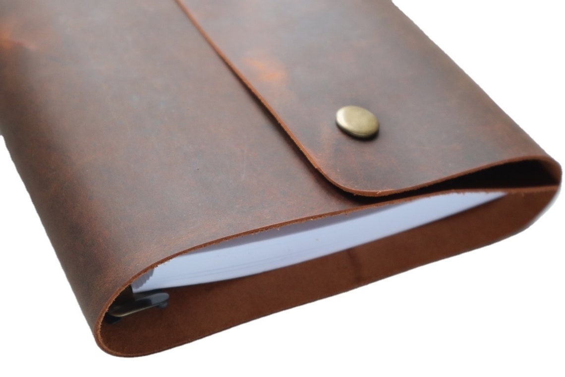 Antique Handmade genuine Leather Cover Journal with ring binder Notebook Travel Diary sketch book Unlined Handmade Paper