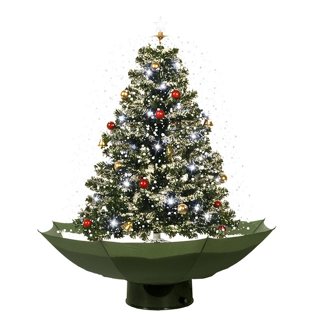 5.5' Feet Led Lighted Musical Snowing Christmas Tree with Umbrella Base and 25 Songs