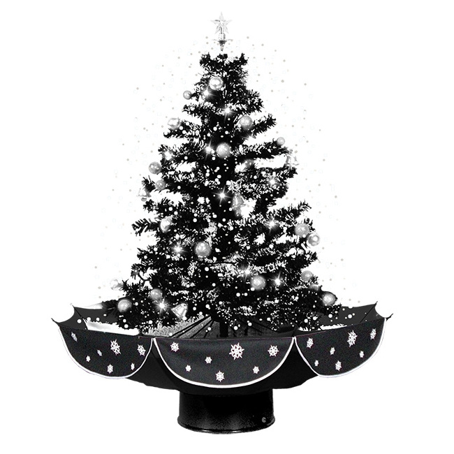 5.5' Feet Led Lighted Musical Snowing Christmas Tree with Umbrella Base and 25 Songs