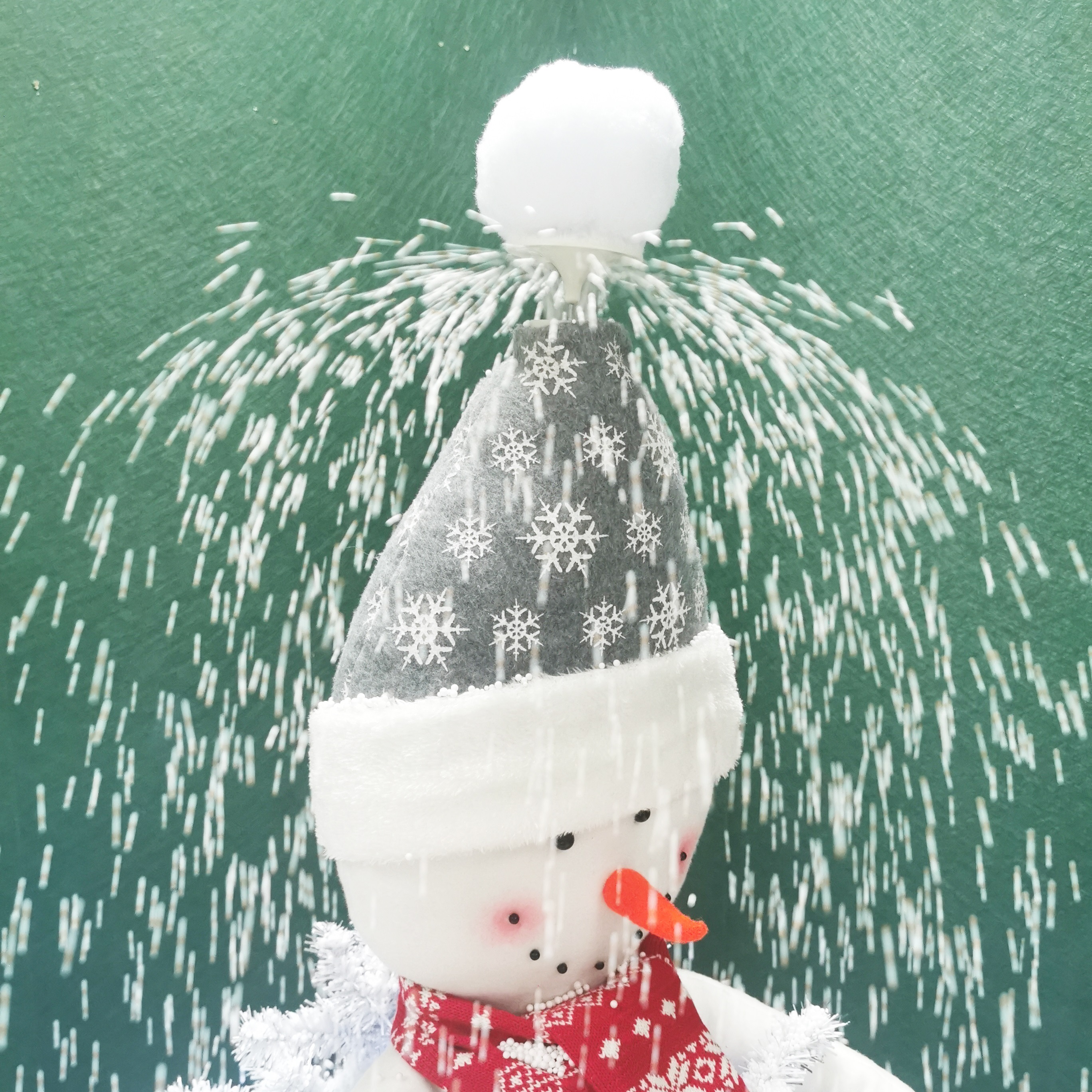 arbol de navidad  snowman led falling snowing silver Christmas tree growing with umbrella base