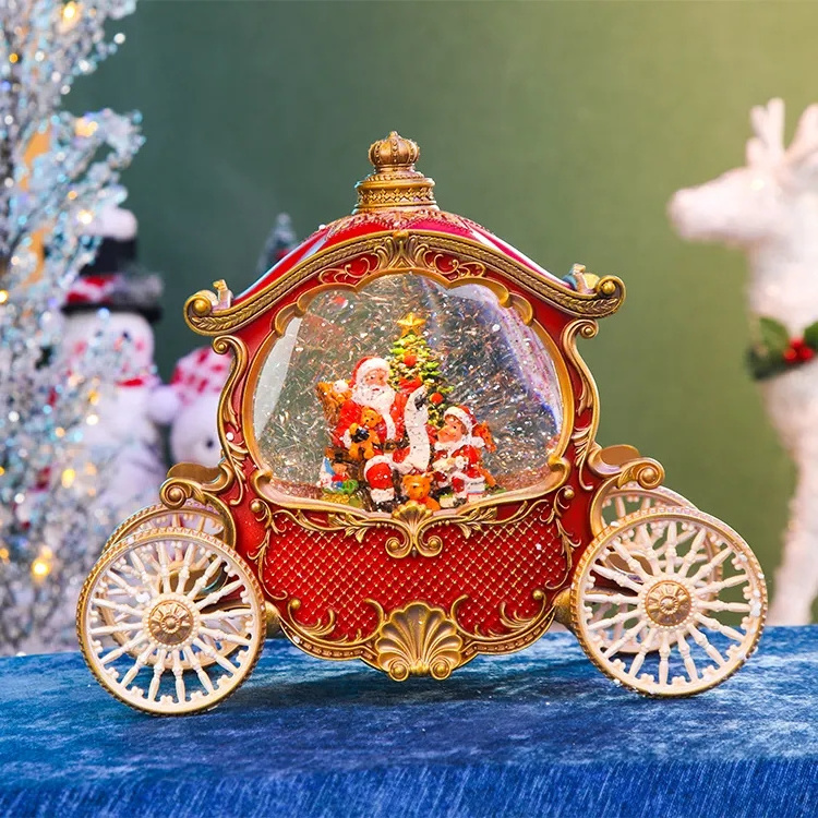 Christmas LED Lantern Lamp Lights Kids Luminous Gifts Pumpkin Carriage Music Box