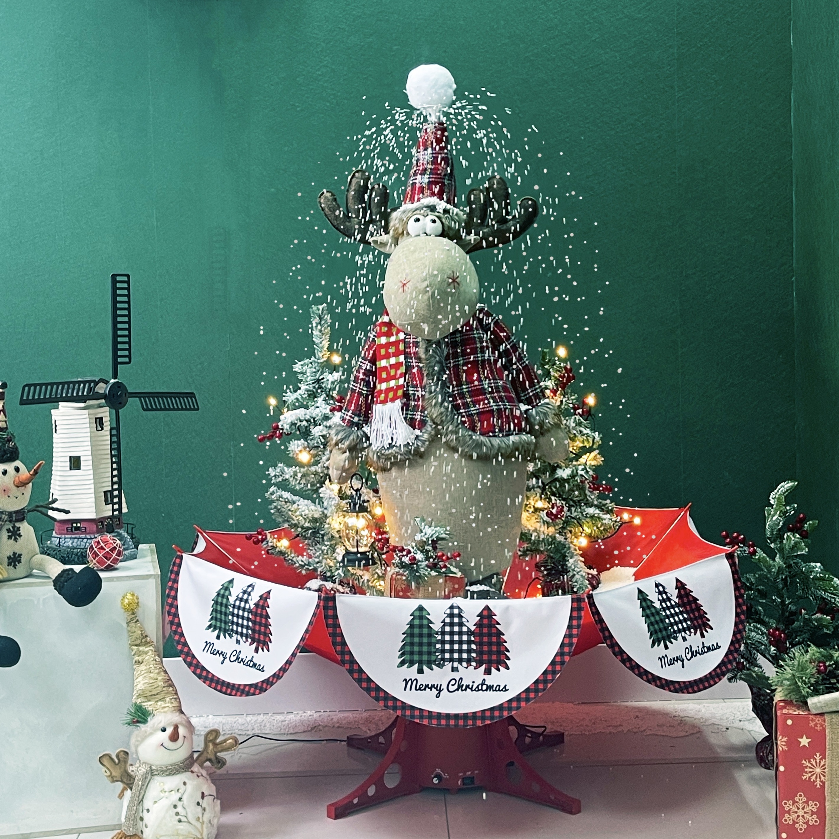 120cm elk Decorated PVC Artificial Snow Christmas Tree arbol de navidad kerstbomen Christmas Tree