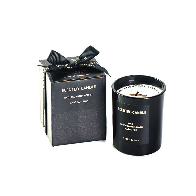 Velas Bulk Orders Scented Candles Luxury Frosted Matte Black Candle Jars Private Label Candela Soy Wax Candles