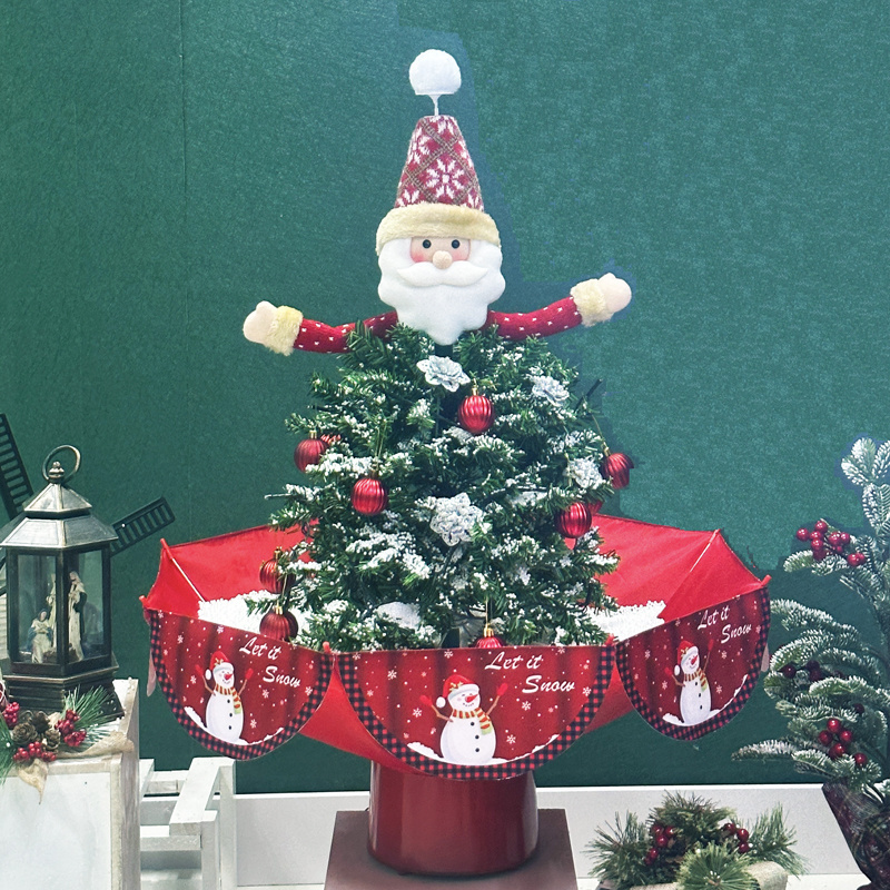 80cm santa clause snowman deer falling snow tabletop  indoor Christmas tree