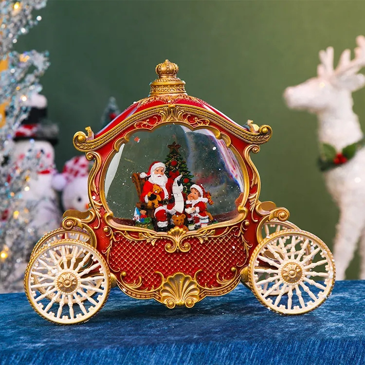 Christmas LED Lantern Lamp Lights Kids Luminous Gifts Pumpkin Carriage Music Box