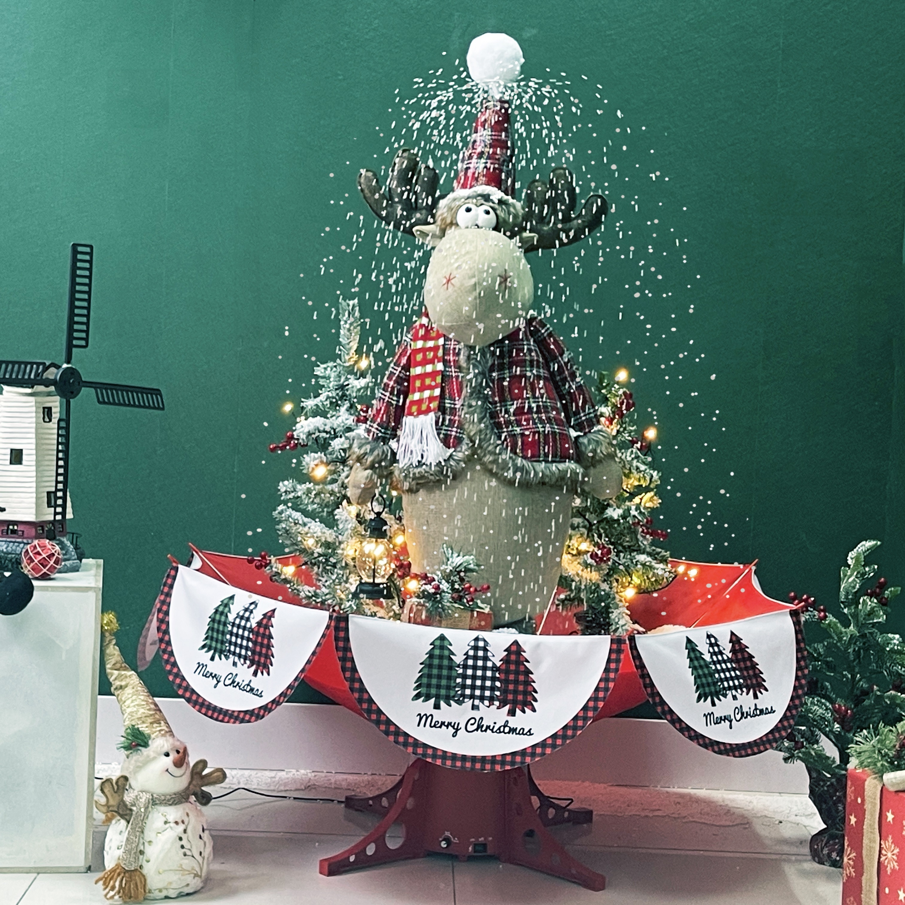 120cm elk Decorated PVC Artificial Snow Christmas Tree arbol de navidad kerstbomen Christmas Tree