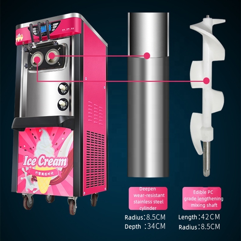 Best Selling Soft Serve Machine For Ice Cream Detachable Water Box Soft Serve Commercial Soft Ice Cream Maker Machine