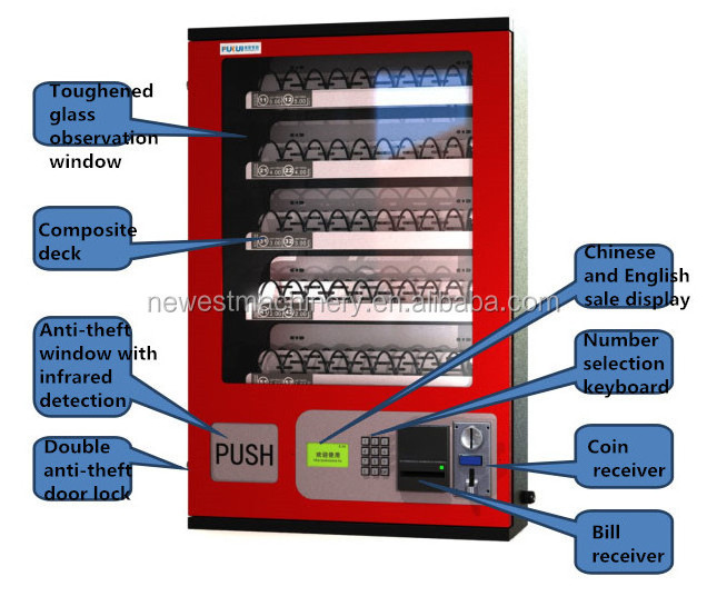 bubble tea vending machine/qr code vending machine/wall mounted vending machine