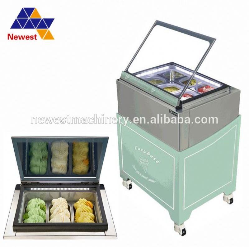 Hot sale table top price ice cream freezer/ice cream freezer display