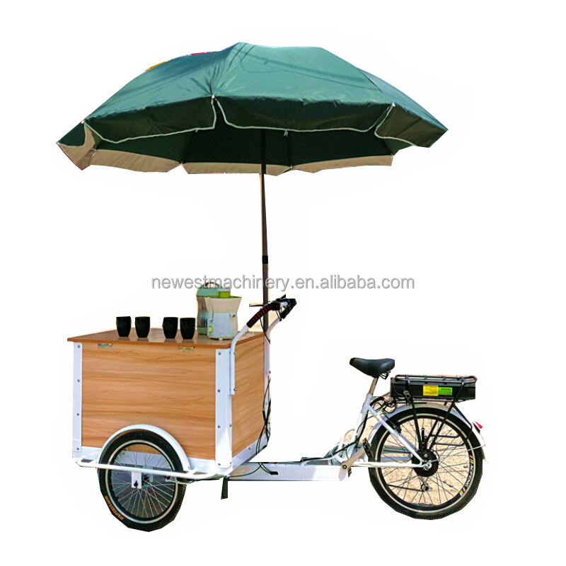 CE electric tricycle food cart food bike for sale