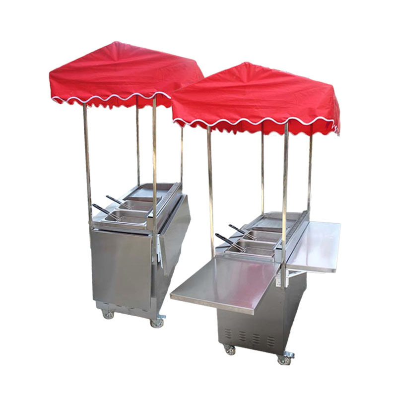 Top Quality Mobile Street Kitchen Hot Dog French Fries Crepes Vending Fast Food Cart For Sale