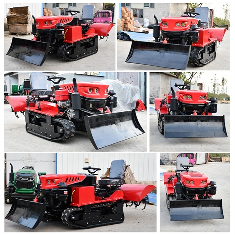 Beautiful Design With Disc Mower	With Backfilling Machine/Weeding Wheel Small Crawler Tractor With Five Free Farm Tools