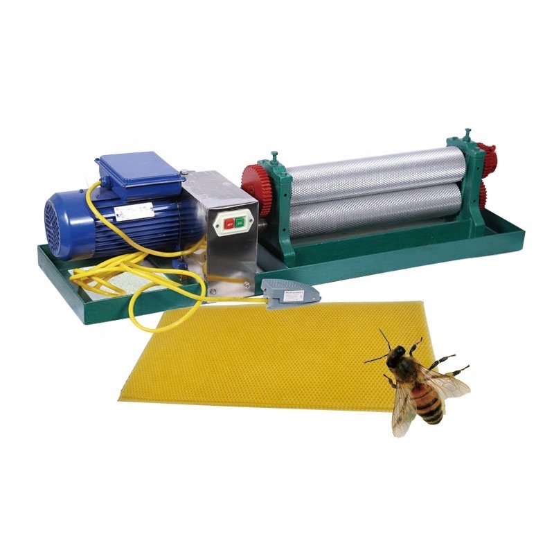 Commercial Comb Foundation Sheet Press Machine 450Mm Beeswax Embossing Roller Stamper