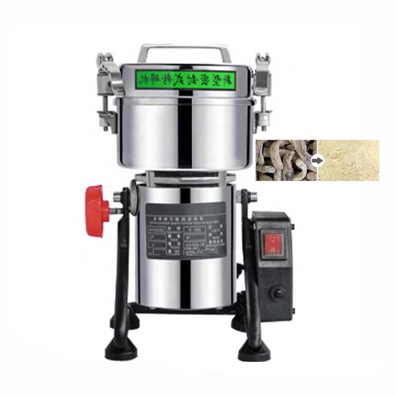 Sophisticated Technology 1500W Stainless Steel Pepper Chilli Grinding Machine Swing Type Grain Powder Grinder For Manufacturing