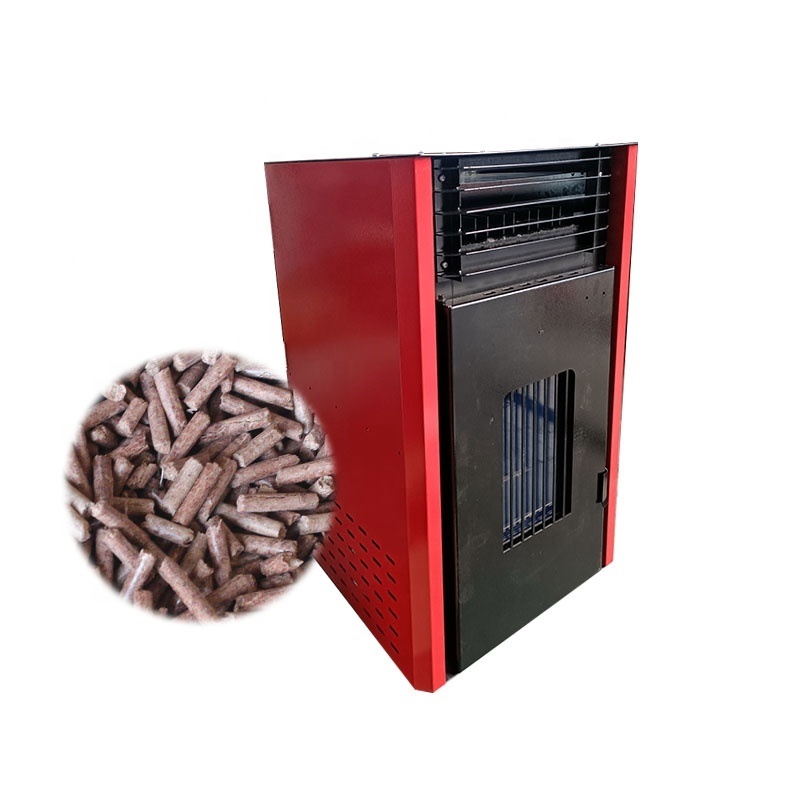 Household Small Wood Pellet Stove With Exhaust Pipe Standalone Biomass Pellet Fireplace For Sale