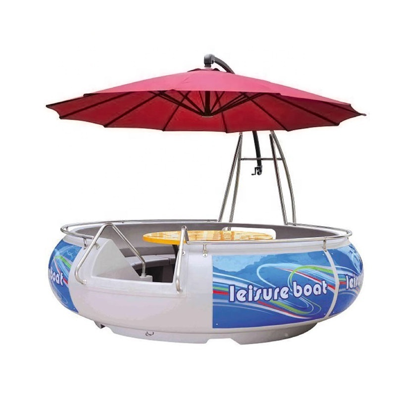 Electric High Polymer Polyethylene Bbq Donut Boat With Sunshade