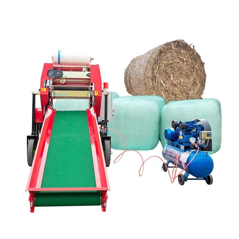 Bottom Price Grass Fodder Baler Packer Round Silage Hay Bale Making Machine