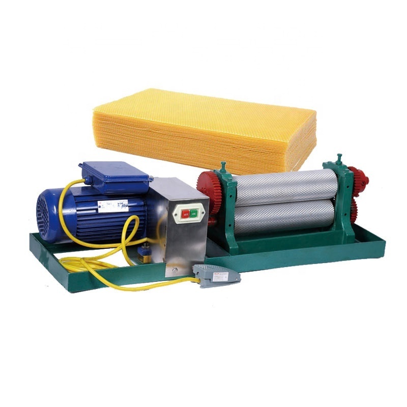 Commercial Comb Foundation Sheet Press Machine 450Mm Beeswax Embossing Roller Stamper