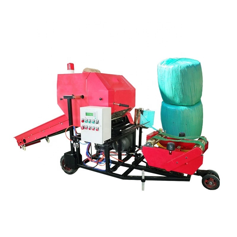 Bottom Price Grass Fodder Baler Packer Round Silage Hay Bale Making Machine