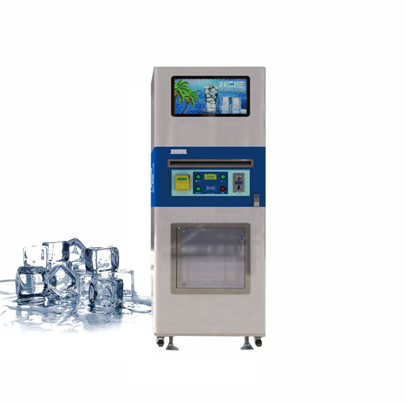 Automatic Small Ice Cube Vending Station Self Service Ice Vending Machine