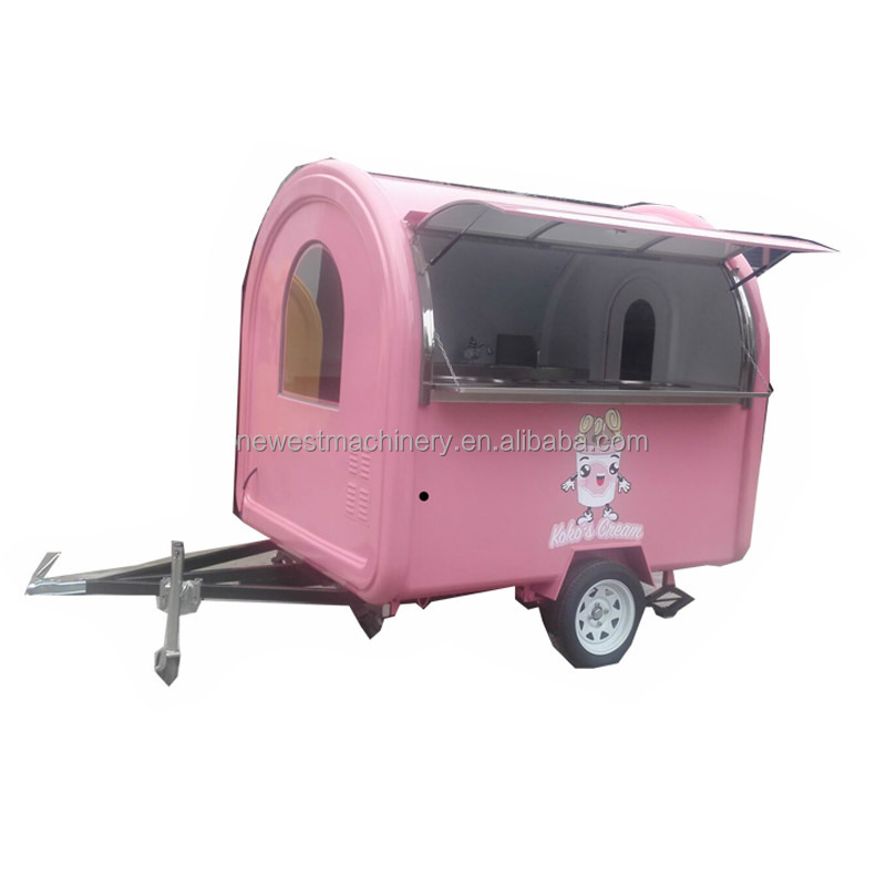 Mobile Kitchen Pizza BBQ Fast Food Trailer Fully Equipped Airstream Mobile Remorque Ice Cream Food Truck for Sale in USA