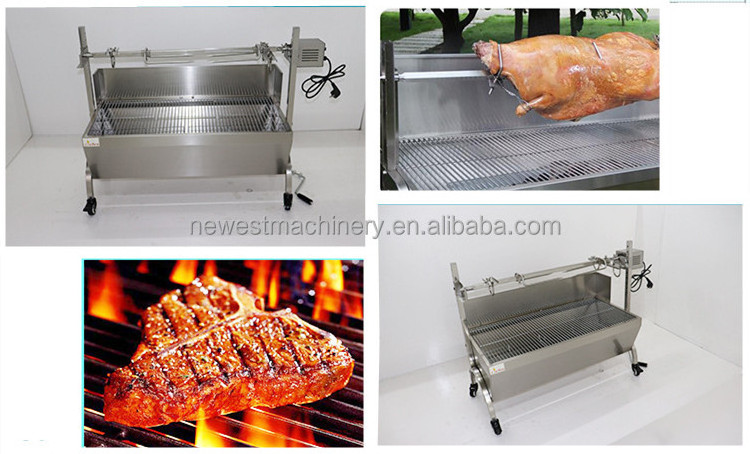 Camping Barbecue Single Stove Lamb Rotisserie Grills Chicken Open Fire Spit Roaster Charcoal BBQ Grill