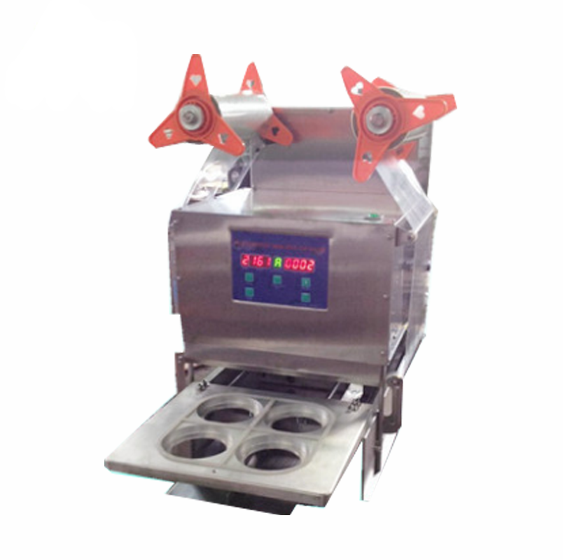 Plastic food containers tray sealing machine for small business/automatic cup sealing machine