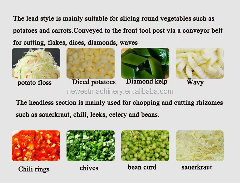 Industrial Leafy Vegetable Potato Bell Pepper Green Spring Onion Carrot Stick Strip Cube Cutter Cutting Machine