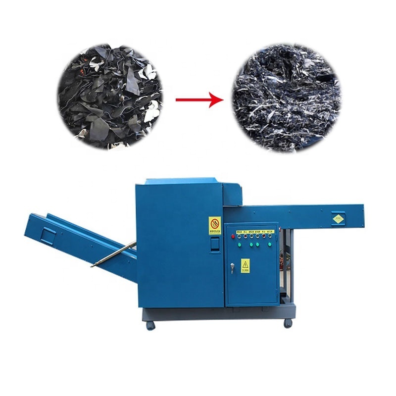 Professional Mobile Textile Shredder With Conveyors For Waste Fishnet Clothing Scraps