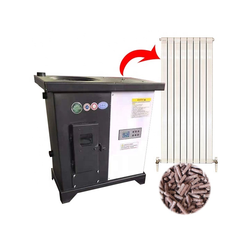 Wood Biomass Pellet Heating Boilers Water Circulation Stove With Radiator And Floor Heating Joint