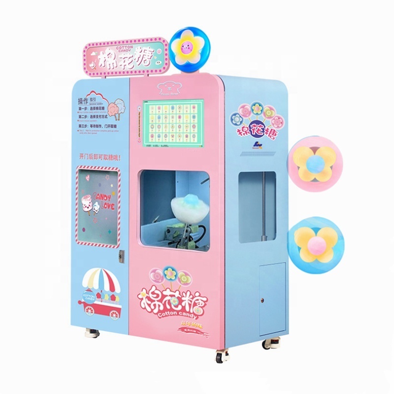 Wholesale Price Snack/Coffee/Pizza/Drink Vending Machines With Coin Bill Credit Card Cotton Candy Vending Machine