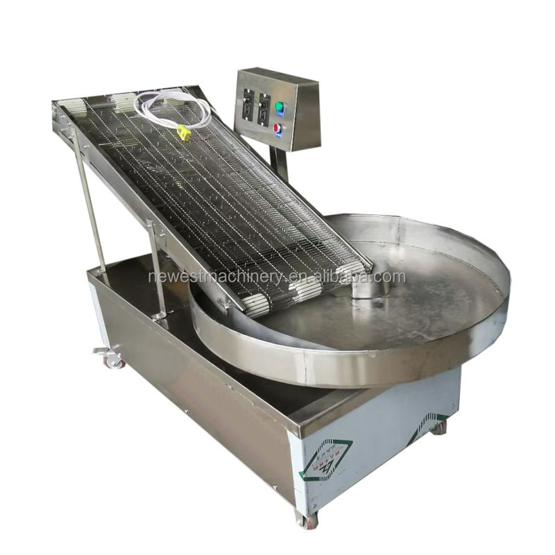 Automatic shrimp fish chicken batter Rotate table breading machine, bread crumb coating covering breading machine