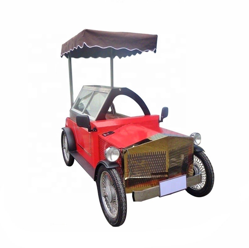 Hand Push Car Shaped Popsicle Ice Cream Gelato Cart Ice Lolly Vending Trolley