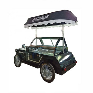 Commercial Ice Cream And Ice Pop Vending Trolley Cart With Vintage Car Appearance