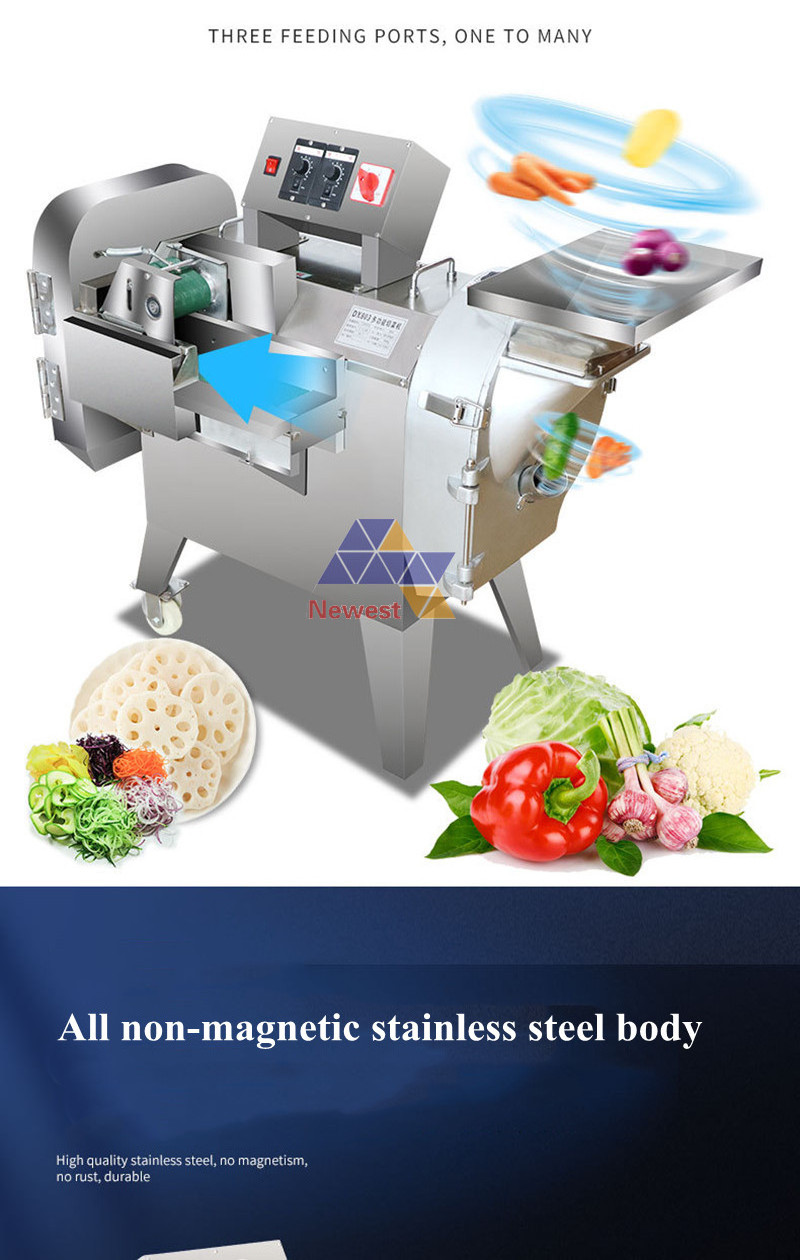 High production efficiency electric vegetable chopper commercial cutting machine green vegetable cutter