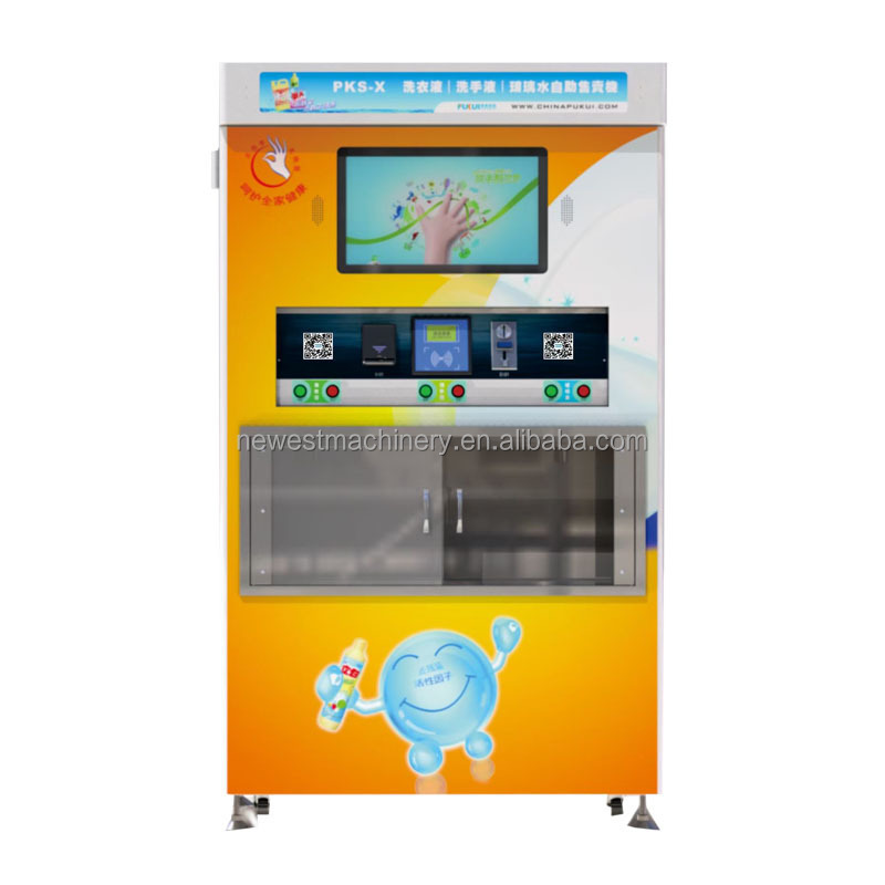 Automatic vending machine for washing liquid.laundry washing liquid vending machine