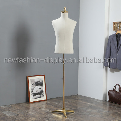 Fashion Male Mannequin Torso Stand Adjustable Half Body Men Suit Mannequin for Window Shop Display