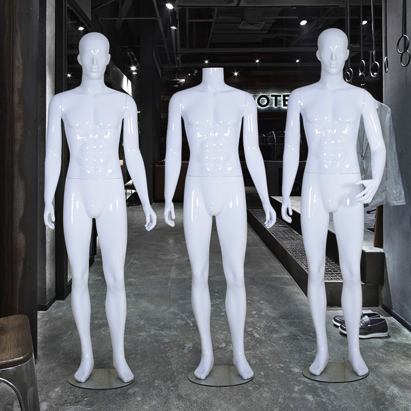 High Quality Realistic Male Mannequin Full Body Half Body Combination Head Dummy Mannequin For Male