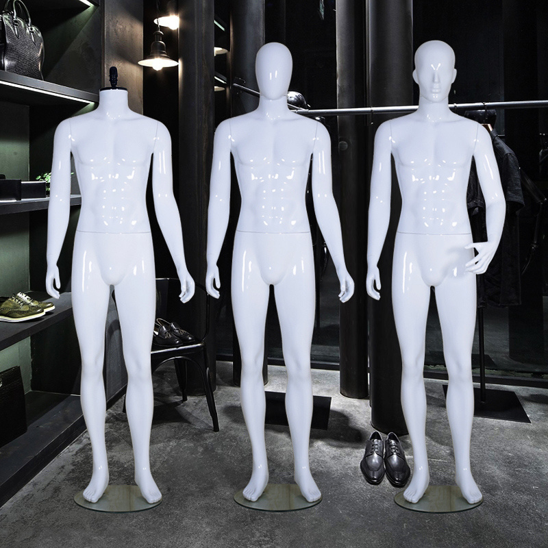 High Quality Realistic Male Mannequin Full Body Half Body Combination Head Dummy Mannequin For Male