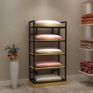 High-end Home Textile Store Supermarket Pillow Quilt Fabric Display Stand Size Color Material Customization Display Rack