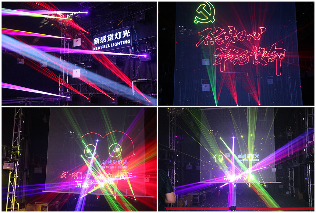 New Feel Laser 3w 4w 5w 6w 8w 10w 30kpps rgb  animation laser light show