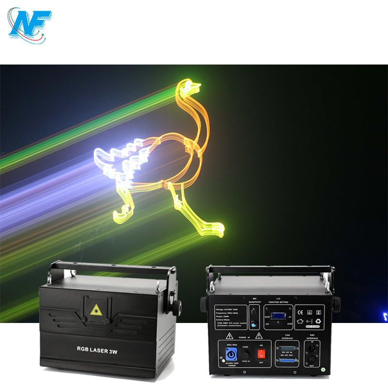 New Feel Laser 3w 4w 5w 6w 8w 10w 30kpps rgb  animation laser light show