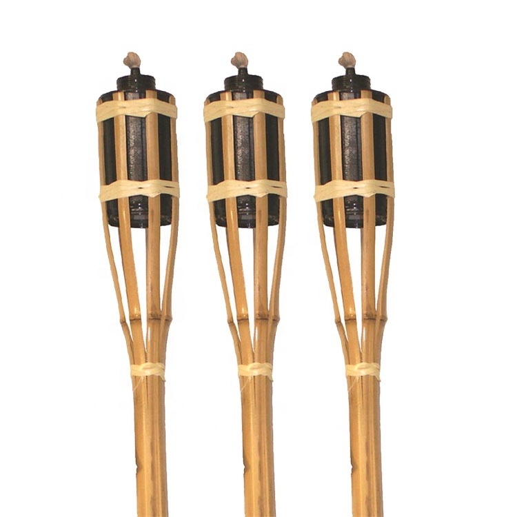 Party Supplies Metal Oil Canister Bamboo Tiki Torches Wholesale