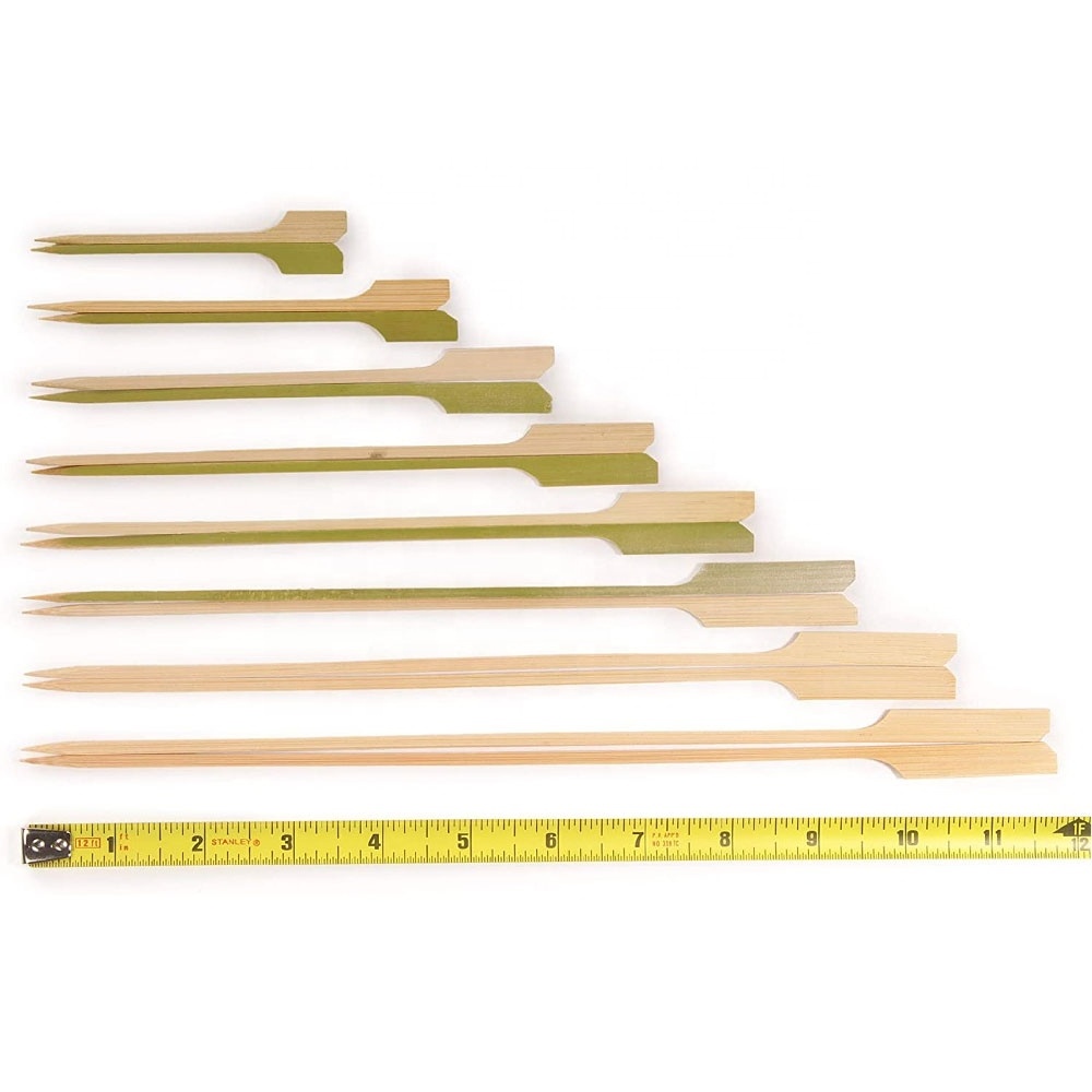 Eco-friendly Biodegradable Bbq Grilling Bamboo Paddle Skewer Sticks