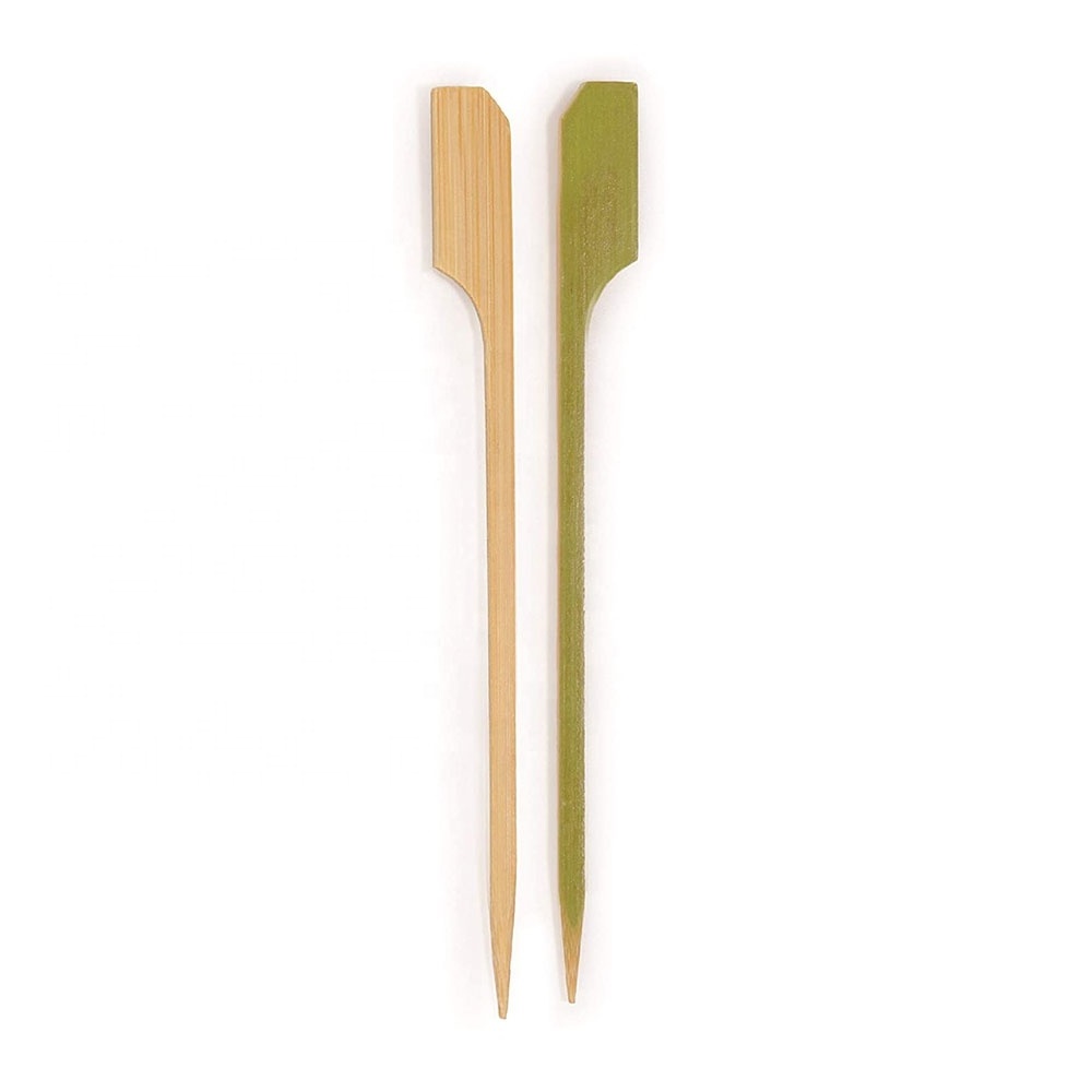 Eco-friendly Biodegradable Bbq Grilling Bamboo Paddle Skewer Sticks