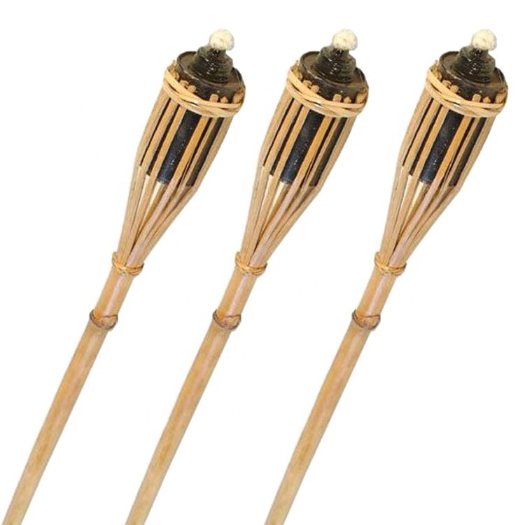 Party Supplies Metal Oil Canister Bamboo Tiki Torches Wholesale