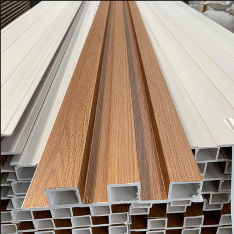 High Quality decorative Interior Wpc wood plastic composites Fluted Wall Panel Wpc wood panel wall