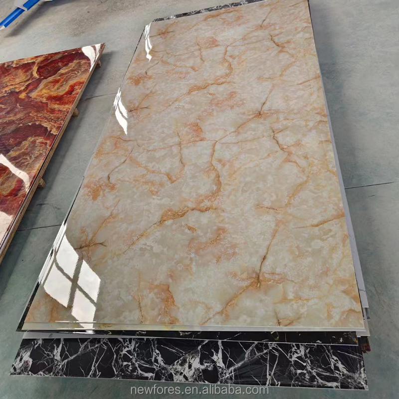 Ploy Marble Sheet Kitchen Cabinets High Gloss Uv Board Pvc Beadboard Panels