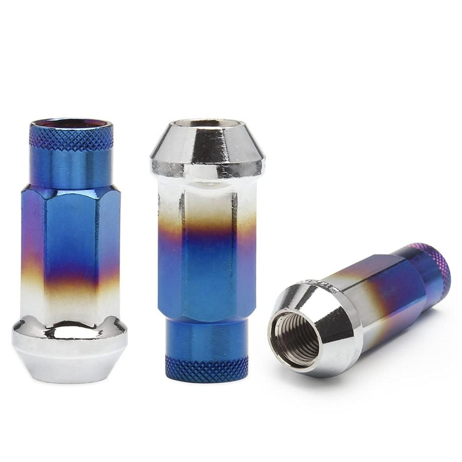 In Stock High-end Custom Open End Lug Nut Set M14 Rainbow Titanium Wheel Nut Bolt